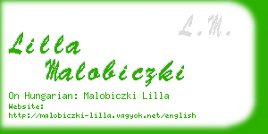 lilla malobiczki business card